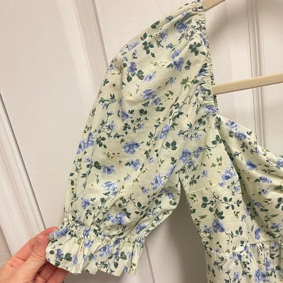 Abercrombie & Fitch Green Floral Midi Dress - Picture 5 of 13